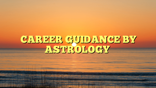 CAREER GUIDANCE BY ASTROLOGY